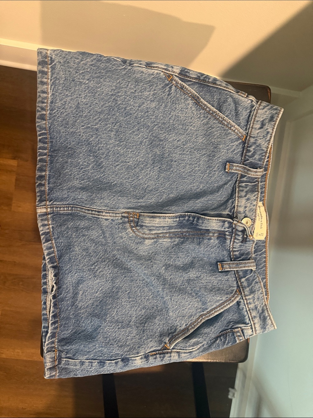 Abercrombie & Fitch Light Blue Denim Jean Shorts